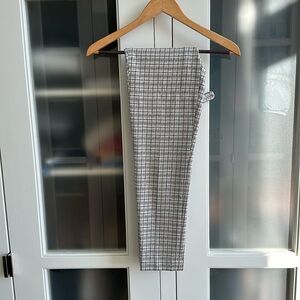 Theory Slim Cropped Pull-On Pant in Plaid Knit -0